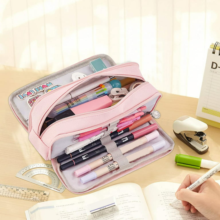Angoo Double Face Pencil Bag Pen Case Special Macaron Color Dual
