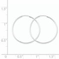 thumbnail image 2 of 925 Sterling Silver 1.3mm Hoop Earrings Round Endless, 2 of 6
