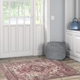 thumbnail image 4 of Linon Home Décor Washable Marcie Area Rug or Runner Collection, Ivory and Pink, 3' x 5', 4 of 8