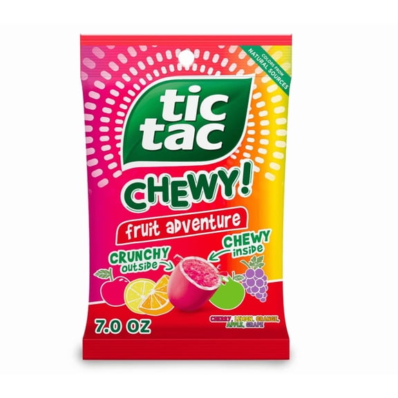 TIC TAC CHEWY! Fruit Adventure Candy, Fruity Chewy Candy, 7 oz (Packaging May Vary)