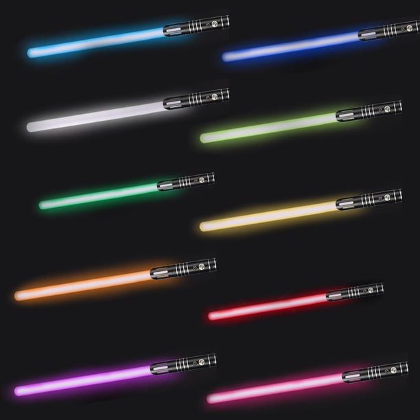 Juguetes Para Niños RGB 7/10 Cambio De Color Espada Iluminada Espada De Luz Extensible Recargable De Metal Con Sonido Cosplay Juguete Niños Regalo De Navidad De Halloween ANGGREK Light Up Sword