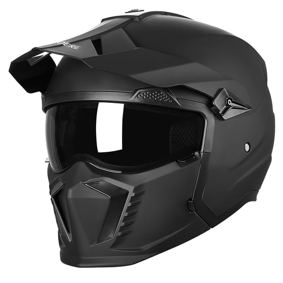 MOCOERL Casco Moto Multi-Modular Scorpion Funda de Barbilla de Repuesto Opcional aprobada por Dot para Cascos Negro Mate(XL)