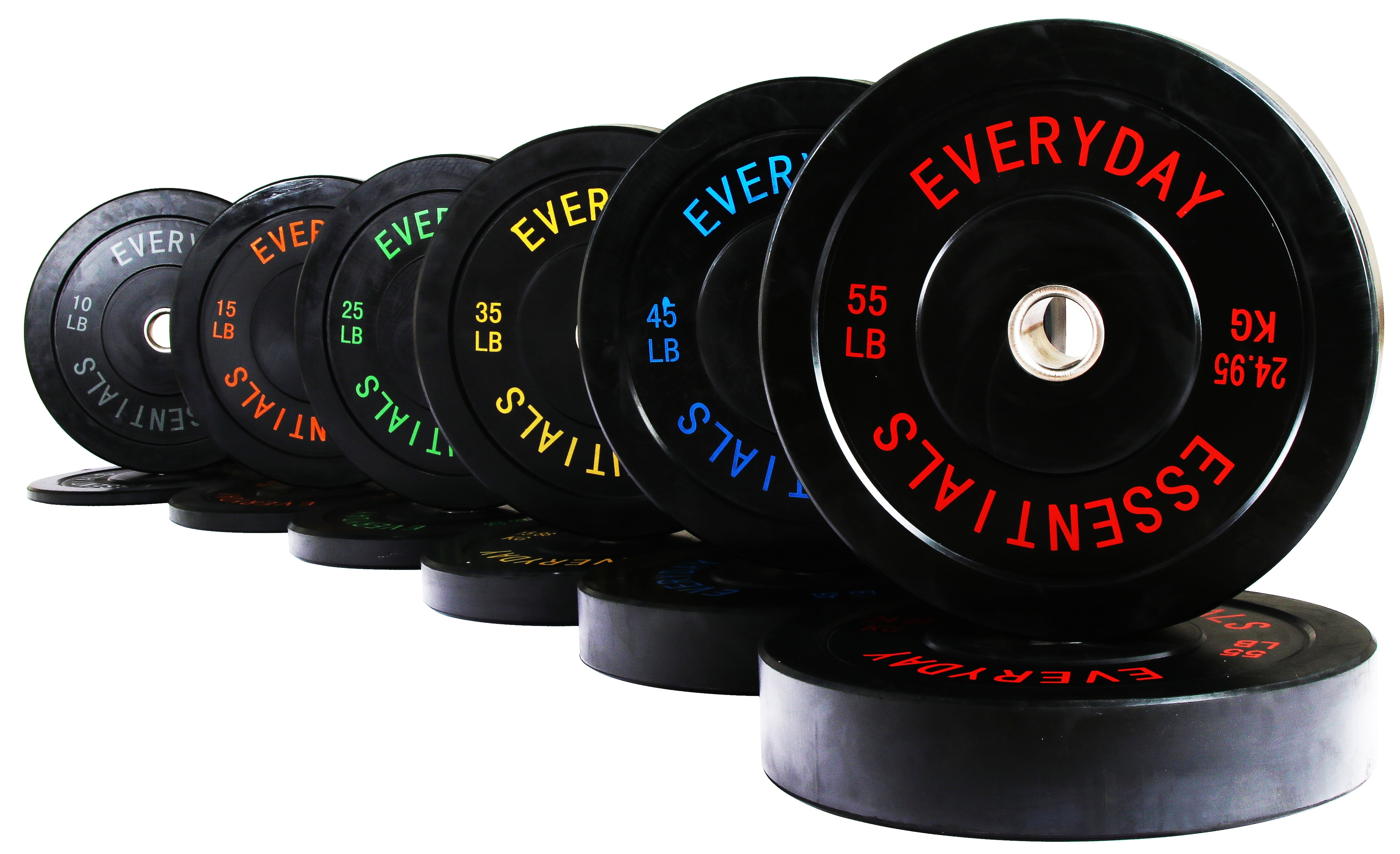 BalanceFrom Olympic Bumper Plate Weight Plate with Steel Hub Black 10 lbs Single Walmart