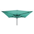 5' x 6.5' LED Rectangular Patio Half Umbrella by Trademark