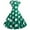 Green, variant on ALLLIST Vintage Womens Dress A Line Crew Neck Skater Dress Red Polka Dot Short Sleeve Party Teen Dresses