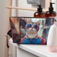 thumbnail image 5 of Toiletry Bag, Cool Cat In Sunglasses Leather Waterproof Travel Makeup Cosmetic Bag Organizer, Large Capacity Toiletry Bag for Travel Size Toiletries, Skin Care Bag for Women, 5 of 8