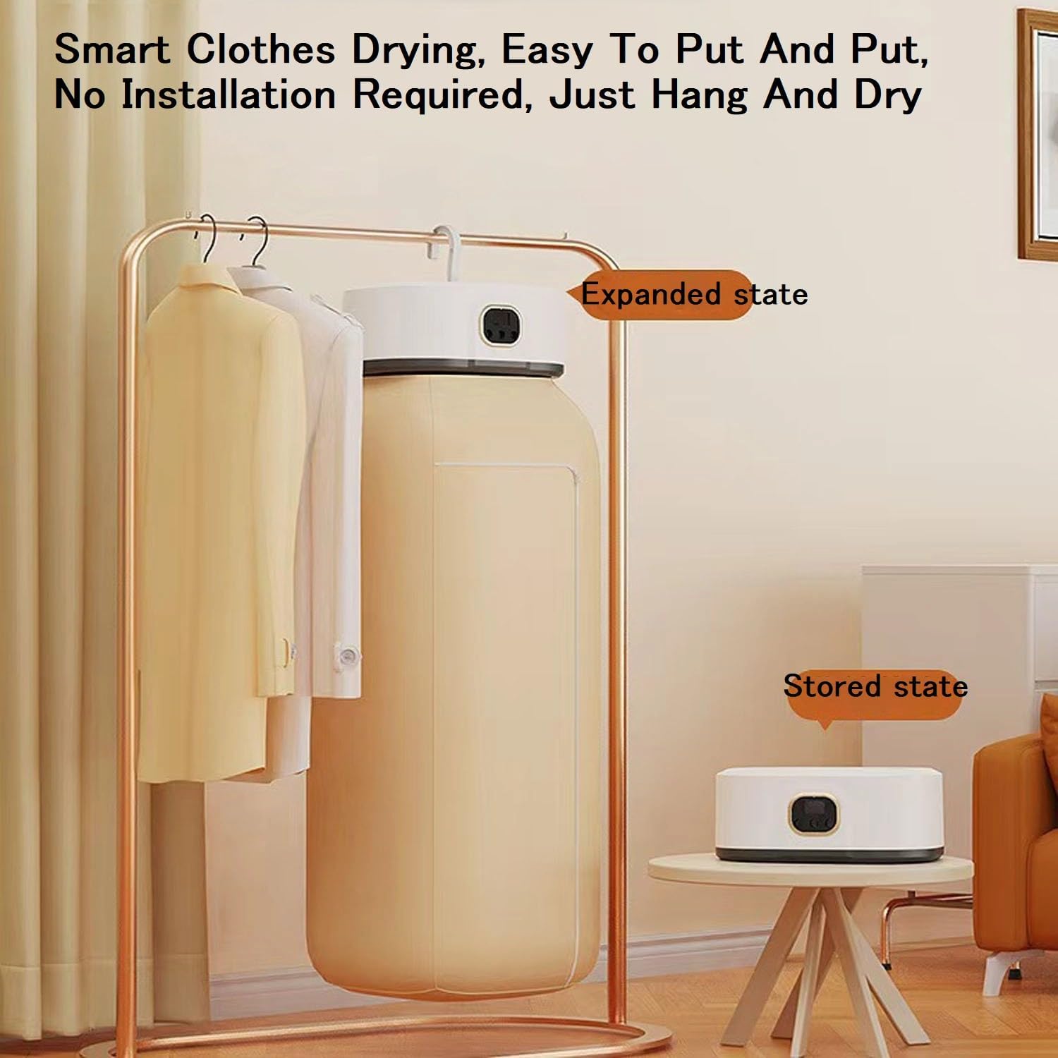 Mini Portable Clothes Dryer & Automatic Ironing Machine - Travel-Friendly with Timer Function, Steam Iron & Dry Bag Included for Apartments, RVs, Dorms