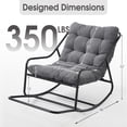 thumbnail image 6 of Homefun Outdoor Rocking Chair,Indoor Oversized Comfy Reading Chairs with Cushion,Patio Rocker Recliner Chair, 6 of 9