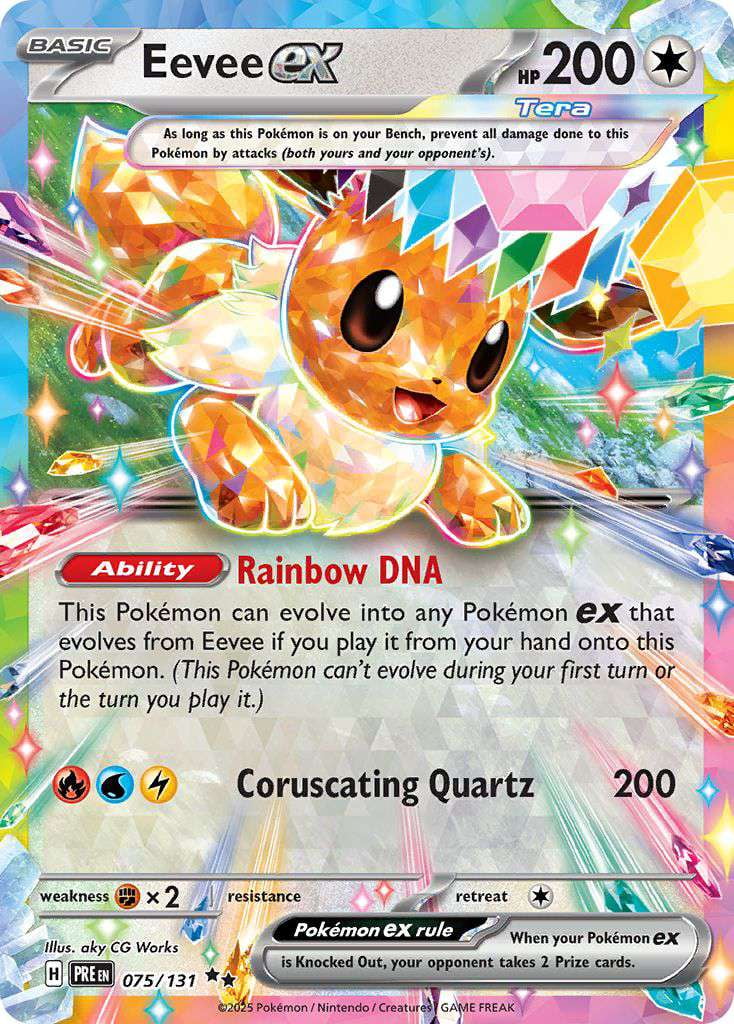 Pokmon Prismatic Evolutions Promo Full Art Eevee SVP173, Foil Card -  Walmart.com