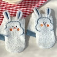 thumbnail image 2 of Fuzzy Socks for Women Warm Fluffy Socks Winter Slipper Socks Soft Cute Rabbit Animal Socks Gifts, 2 of 2