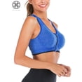 thumbnail image 4 of Luxtrada Women's Yoga Sports Bras Training Stretch Tank Top High Impact Padded Bra Front Zipper Closure, 4 of 9