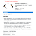 thumbnail image 2 of Clutch Starter Safety Switch - Compatible with 1986 - 2007 Peterbilt 379 1987 1988 1989 1990 1991 1992 1993 1994 1995 1996 1997 1998 1999 2000 2001 2002 2003 2004 2005 2006, 2 of 2