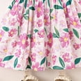 thumbnail image 6 of PINQI Baby Midi Blouse Girls Short Sleeves Flower Bow Tie Top Summer Print T-shirt Blouse Tops Casual Clothes for 0 to 18 Months, 6 of 7