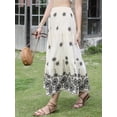 thumbnail image 4 of DARING DIVA Women's Ruffle Hem A Line Flared Long Skirts X-Small White, 4 of 6