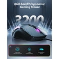 thumbnail image 4 of Mechanical Gaming Keyboard and Mouse, LED Backlit 98-Key Floating Keycap & 4 DPI RGB Gaming Mouse with Mouse Pad, Full Anti-Ghost Light Up Wired Compu, 4 of 7