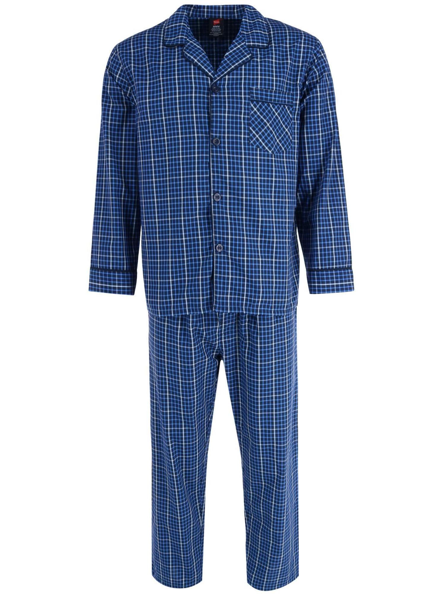 Hanes Broadcloth Long Sleeve Pajama Set (Men)