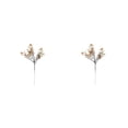 thumbnail image 4 of Yuarrent Navidad bayas artificiales pino cono flor rama salón pared ventana boda fiesta decoración adornos Color champagne 2piezas, 4 of 6
