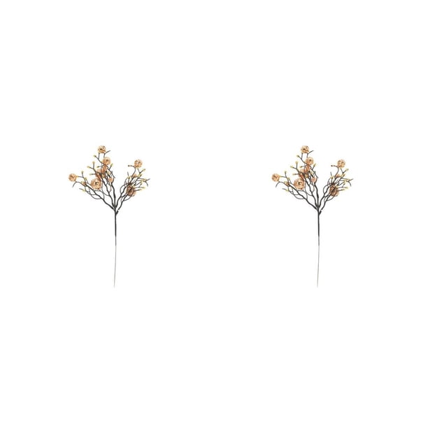 Billuyoard Navidad bayas artificiales pino cono flor rama salón pared ventana boda fiesta decoración adornos Color champagne 2piezas