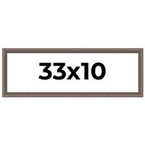 33x10 Frame Silver Real Wood Picture Frame Width 1.25 Inches | Interior Frame Depth 0.5 Inches |