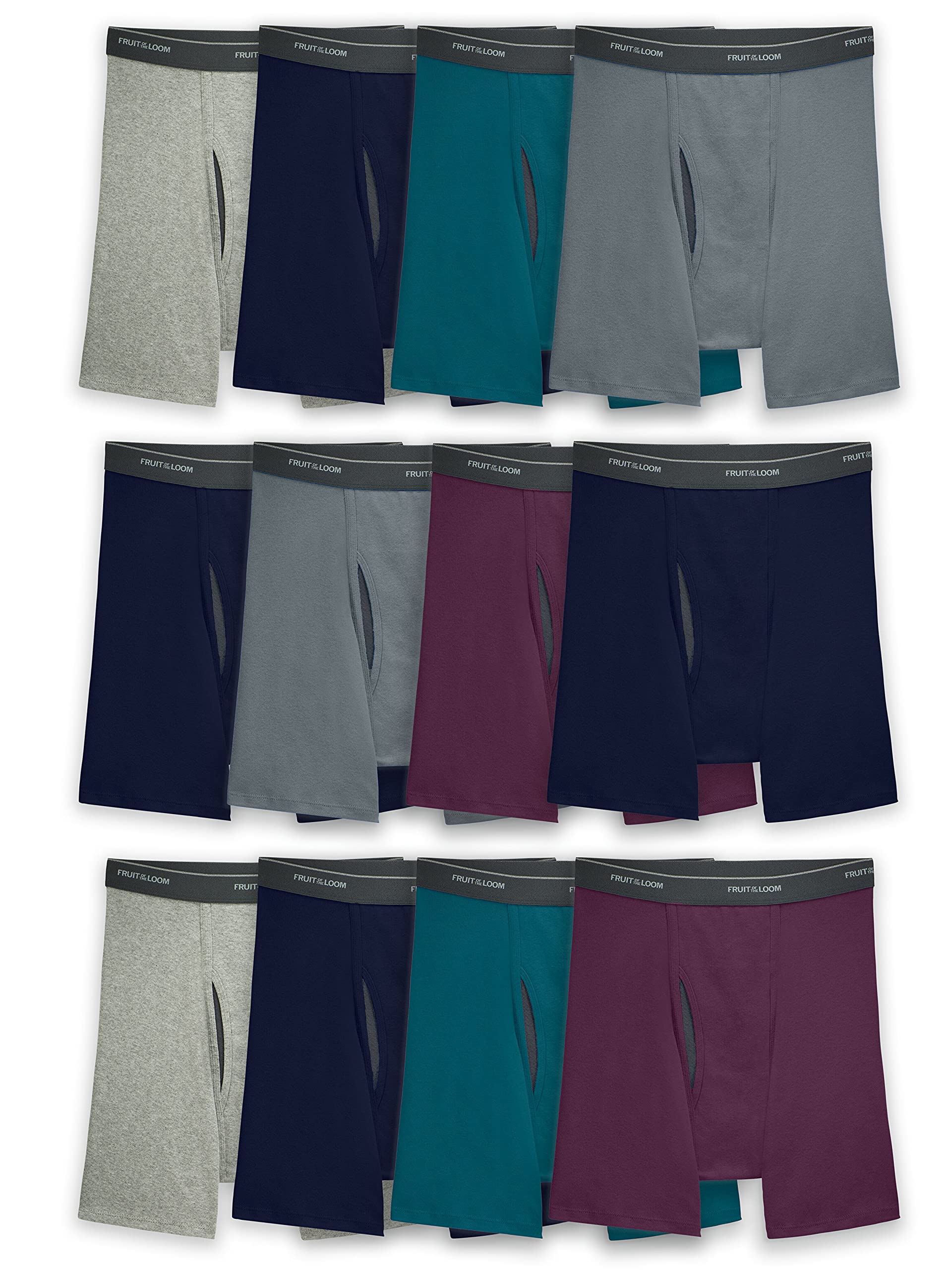 Fruit Of The Loom Coolzone Boxer Brief Underwear (3 Pack) in Blue for