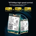thumbnail image 4 of Tarjeta WiFi BE200 7 con Antena Integrada, Adaptador WiFi Bluetooth 5.4 de 2,4 G/5 G/6 GHz, 8774 Mbps, Compatible con 10/11., 4 of 5