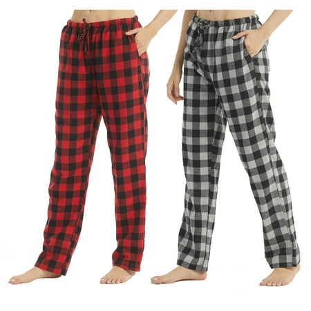 Bangus Red Plaid Pajamas for Women, 2Pc Lightweight Womens Pajama Sets