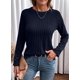 thumbnail image 4 of Camisa de manga larga Dokotoo Spring Business Casual para mujer, azul marino, 4 of 6