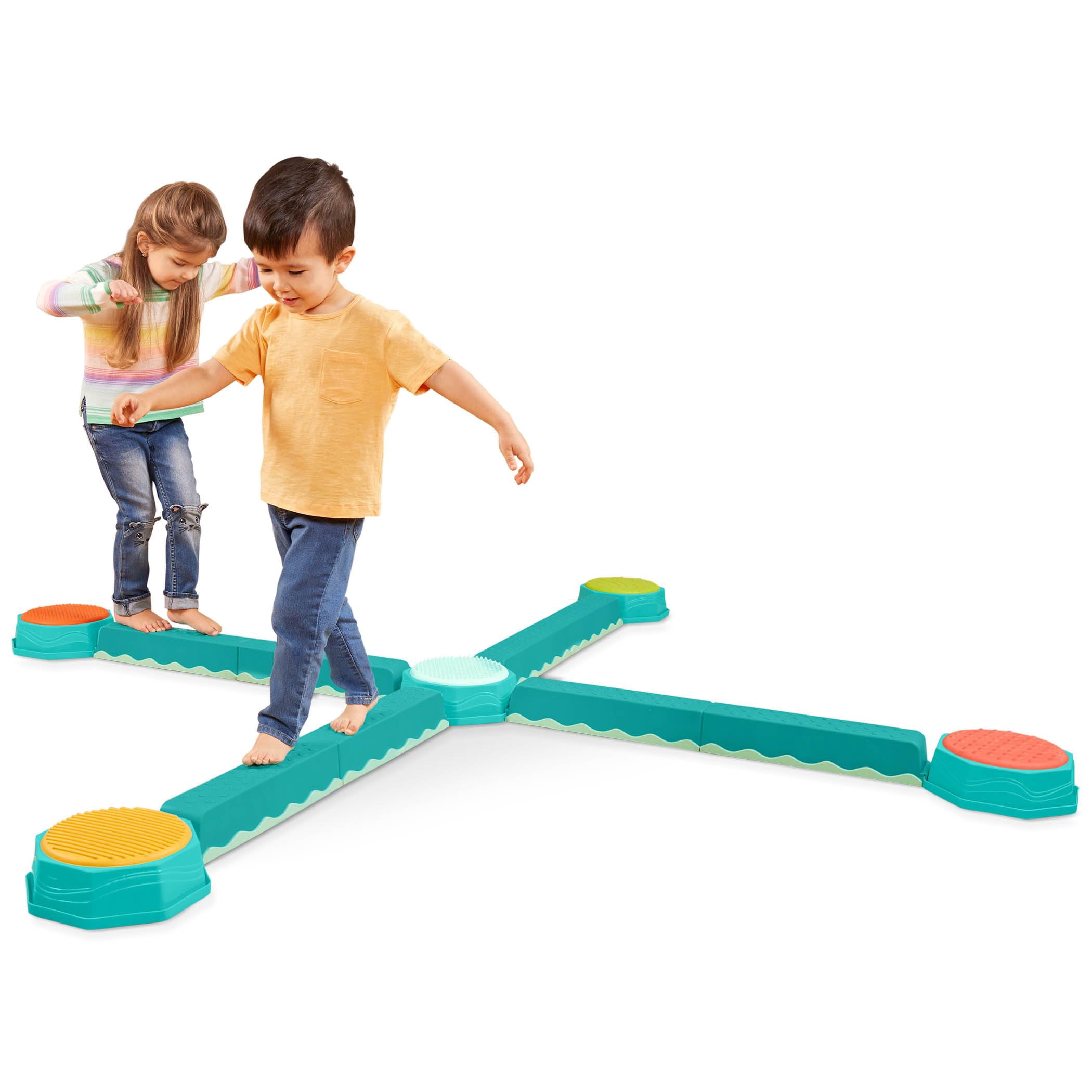 Linkin Logs Step A Log Set - 6 Balance Logs With Rope For Kids ...