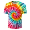 thumbnail image 6 of Men Small Shirts Mens Large Tall Shirts Mens Summer Hawaii Beach Casual Sports Tie Dye Lettering Crewneck T Shirt Top Men Shirt Pack Shirts Men, 6 of 6