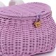 thumbnail image 3 of Mochila para bicicletas de canasta con tapa tejida a mano para niños bicicletas para adultos púrpura, 3 of 6