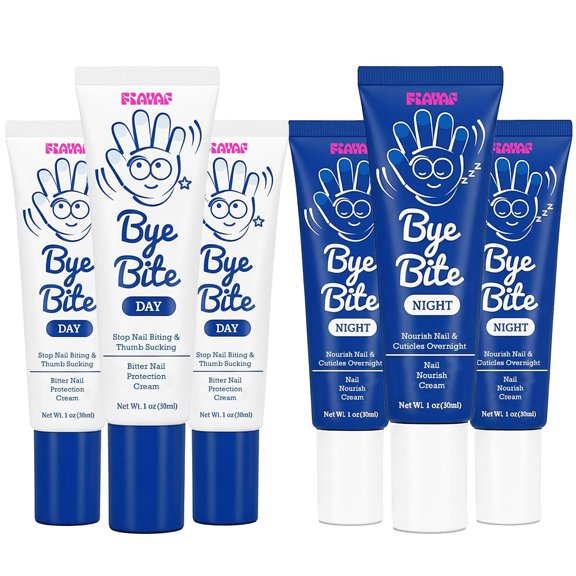 ByeBite Nail Biting Deterrent Day and Night Nail Care Duo, 3 Pack