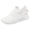 White, variant on Womens Running Work Shoes Tennis Non Slip Walking Gym Sneakers Knitted Mesh Breathable Elastic Cushioned Lightweight Footwear Black Size 8.5