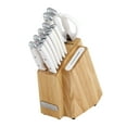 thumbnail image 6 of Farberware Edgekeeper Triple Riveted Slim Knife Block Set with Built in Sharpener 14-piece in White, 6 of 13