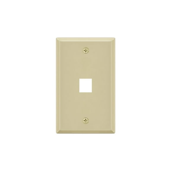 1-Hole 1-Gang Keystone Wall Plate - Ivory