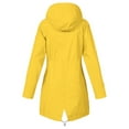 thumbnail image 5 of Fiaer Womens Hooded Raincoat Lightweight Fit Plus Size Waterproof Dressy Zip up Rain Jacket Windbreaker Tops with Pockets Yellow XL, 5 of 5