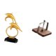 thumbnail image 5 of Portapapeles con forma de delfín, servilletero, organizador de mesa, accesorio de encimera, hecho de resina, acero inoxidable, madera, adecuado para c, 5 of 8