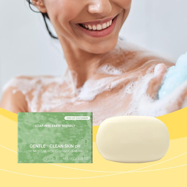 Jabón en pastilla de limpieza suave para todo tipo de pieles. Gel de baño hidratante de limpieza profunda, 100 g. Cuidado para el rostro y el cuerpo