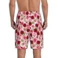 thumbnail image 5 of Cauagu Rose Flowers Print Pajama Bottoms for Men Sleep Pajama Shorts Elastic Waistband Sleep Pajama Short Men's PJ Shorts -X-Large, 5 of 6