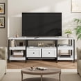 thumbnail image 1 of Yeshouse Consola multimedia industrial, centro de entretenimiento rústico, mueble de TV con marco de metal y cajones, mueble de TV moderno estilo granja para sala de estar, 1 of 7