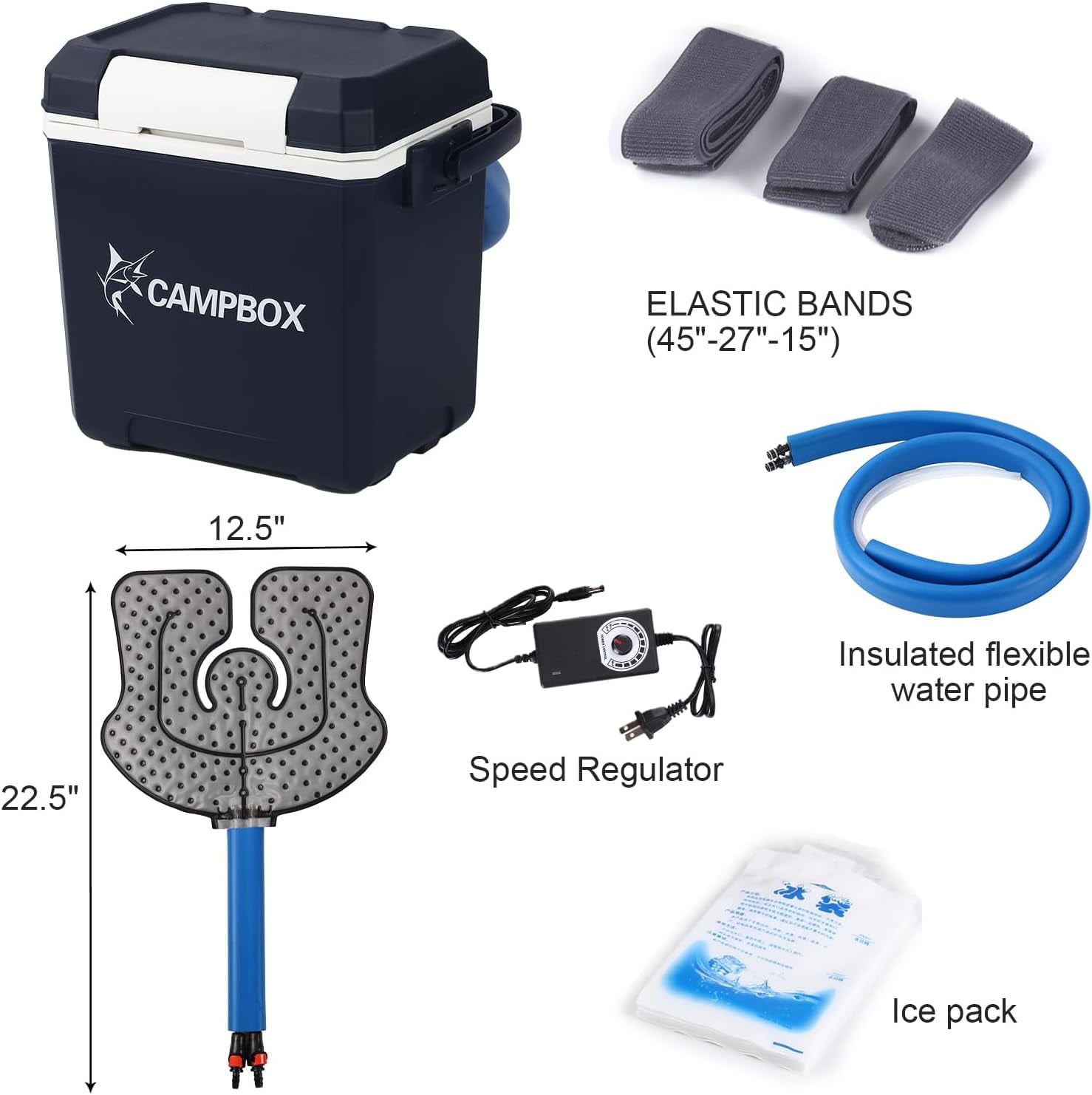 Cold Ice Machine for Knee Therapy System Knee/Joint Pad, Cooling Reservoir and Quiet Bump