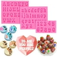 thumbnail image 2 of 3pcs Letter Molds for Chocolate Covered Strawberries, Silicone Uppercase Lowercase Alphabet Number Fondant Mold for Making Candy, Gummy, Biscuit, Ice Cube Tray, Cake Decorations, 2 of 8