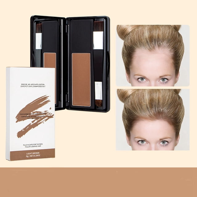 Poudre de Modification de Ligne de Cheveux Multifonctionnelle Quartz Rose Portable et Résistante à la Transpiration pour Créer une Ligne de Cheveux Partout et à Tout Moment pour Hommes et Femmes