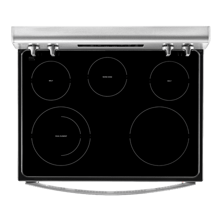 Whirlpool - 5.3 Cu. Ft. Freestanding Electric Range with Self-Cleaning and Frozen Bake - Stainless steel
