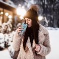thumbnail image 7 of 20 oz Winter Snowman Insulated Vacuum Tumbler with Lid and Straw, Blue Snowflakes Stainless Steel Double Wall Coffee Cup, Travel Mug Christmas Birthday Gifts for Men Women Boys Girls, 7 of 7