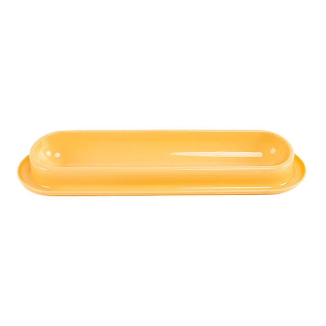 Tableware Dining Solution for Pet Cats 3-Piece Feeding Dish Set with Long -Cat Design Skidproof Bottom Easy-Clean Food Water Plate