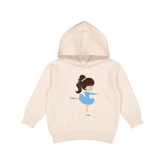 Inktastic Figure Skating, Ice Skating Girl, Brown Hair Toddler Hoodie
