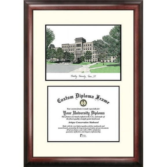 Campus Images IL999V 18'' x 24'' Bradley University Scholar Framed Lithograph with Diploma