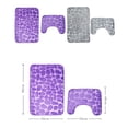 thumbnail image 3 of Injueey Alfombrilla de franela para puerta de baño, 2 uds., adoquín, antideslizante, para baño, antideslizante, absorbente, lavable Decoración del hogar negro Injueey JJ21304-03, 3 of 6