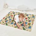 thumbnail image 2 of LightBeige Cartoon Dinosaurs Plants Pattern Blanket,Comfortable Soft Flannel Throw Blanket,All Season,Warm Lightweight Blankets for Sofa Bed Couch Living Room Chair,30"x40", 2 of 4