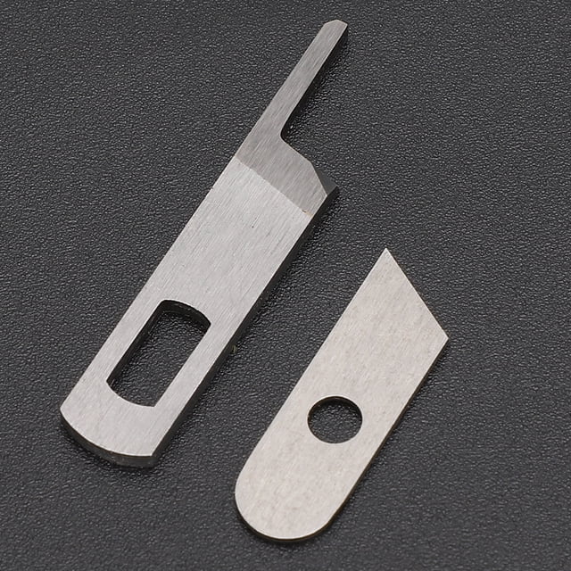Cuchillas superiores e inferiores para máquina de coser, 2 piezas de cuchillas superiores e inferiores para máquinas de coser domésticas, accesorios para máquinas de coser, diseño fácil de usar
